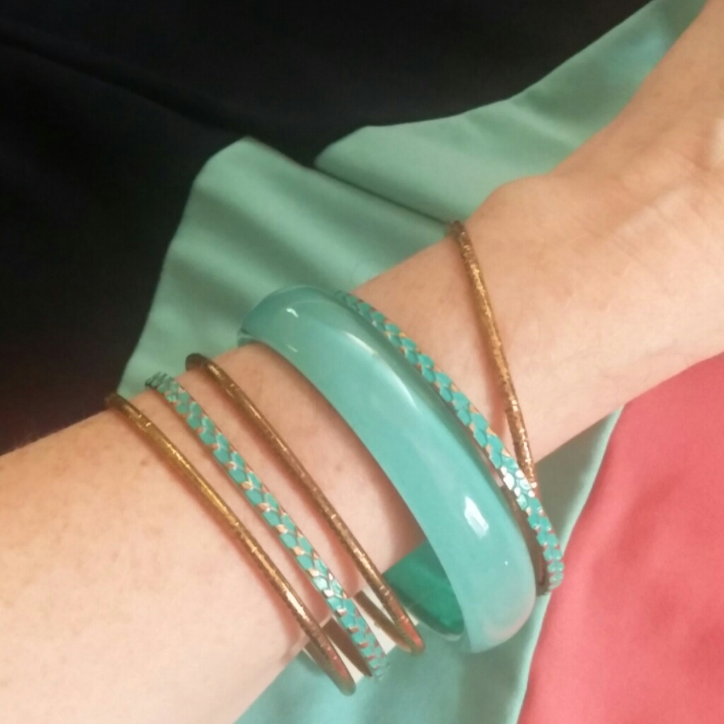 Bangle Bracelet Stack Mint Green